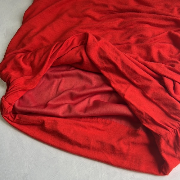 Bar III One-Shouldered Party Dress in Red Bodycon Jersey ruched sleeveless mini - Picture 11 of 15